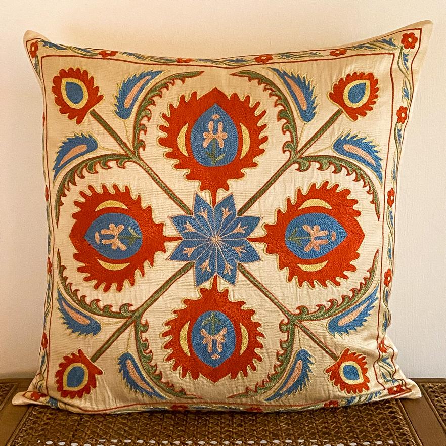 Silk Suzani Cushion Cover