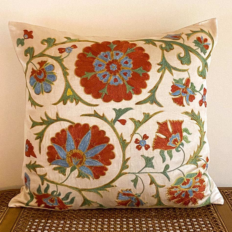 Silk Suzani Cushion Cover