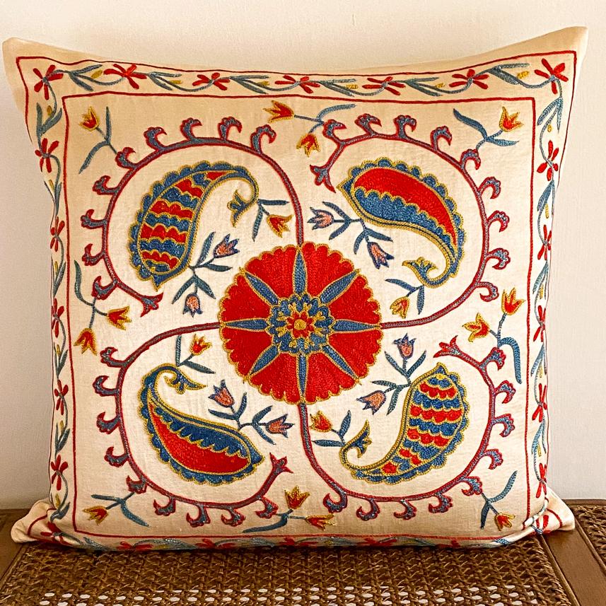 Silk Suzani Cushion Cover