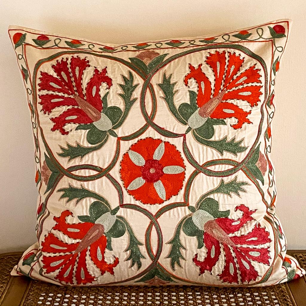 Silk Suzani Cushion Cover